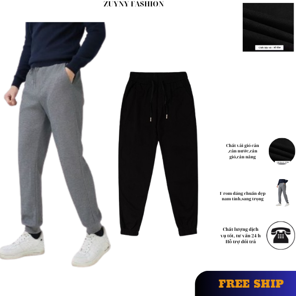 Quần jogger nam chất bo tăm dày dặn,quần bo gấu nam
