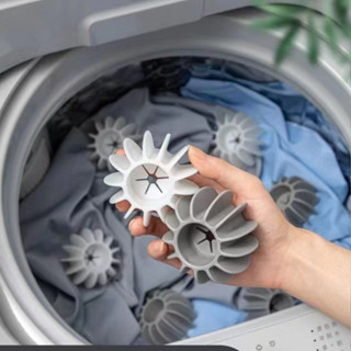 Set 10 Quả Bóng Giặt Silicon Mềm Chống Rối, Làm Thẳng Quần Áo, Tiện Dụng 4x2cm