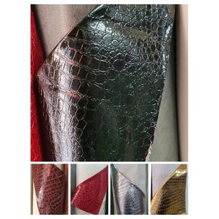 (Khổ 1m4 x 1m) Simili da hoạ tiết vân cá sấu bóng/ vân rắn nhiều màu khổ 1m4