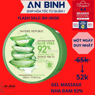 (Q1-HCM) Gel Nha Đam 92% Dưỡng Ẩm Mát Da - Chăm Sóc Tóc Hư Tổn - Gel Lô Hội Đa Năng