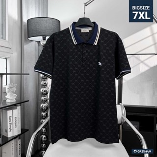 Áo Polo BIGSIZE (80kg - 150kg) Royal Sailor Monogram Màu Đen, Chuẩn Phom Bigsize - GASIMAN