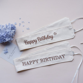 Sachi Handmade • Sash đeo vai thêu Happy Birthday cho bé / dây đeo vai sinh nhật