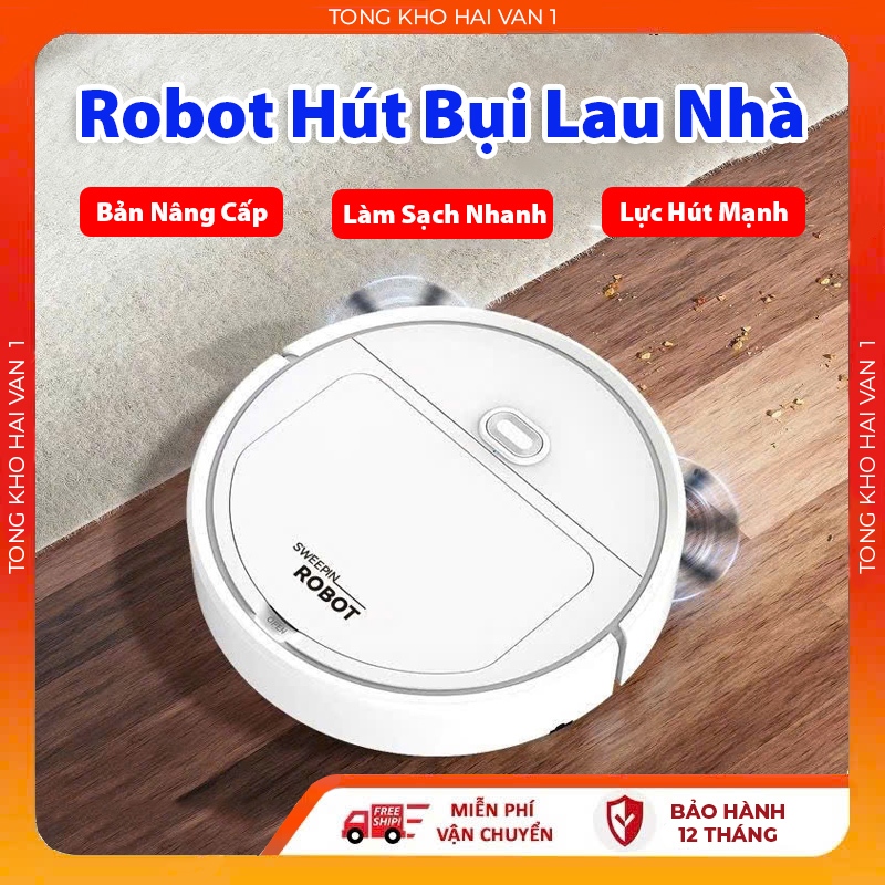 Robot Hút Bụi Lau Nhà Thông Minh, Robot Làm Sạch Mọi Ngóc Ngách Hút Bụi Đa Năng  Trong Ngôi Nhà Bạn
