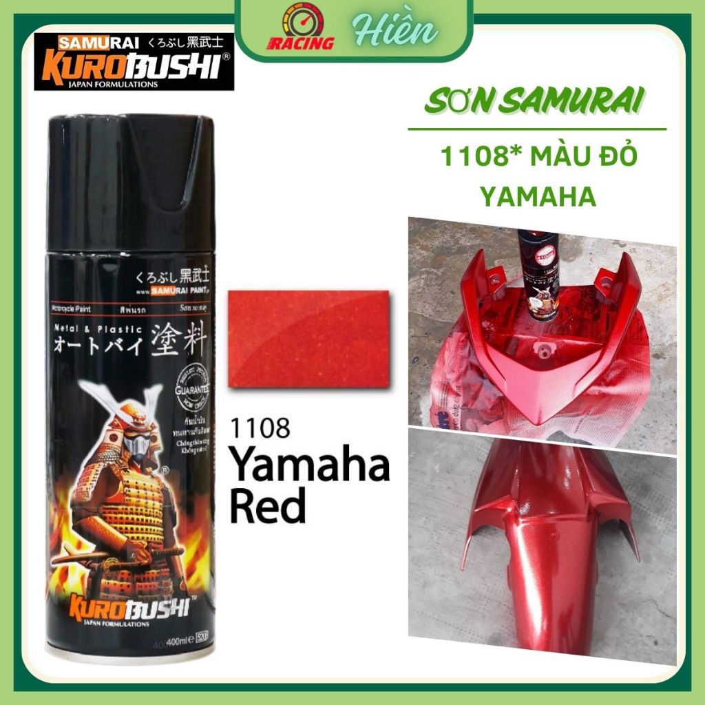 Sơn Xịt Samurai Màu Đỏ Yamaha - Mã 1108