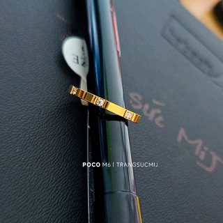 [Giá 1 chiếc] Nhẫn titan đính 3 đá