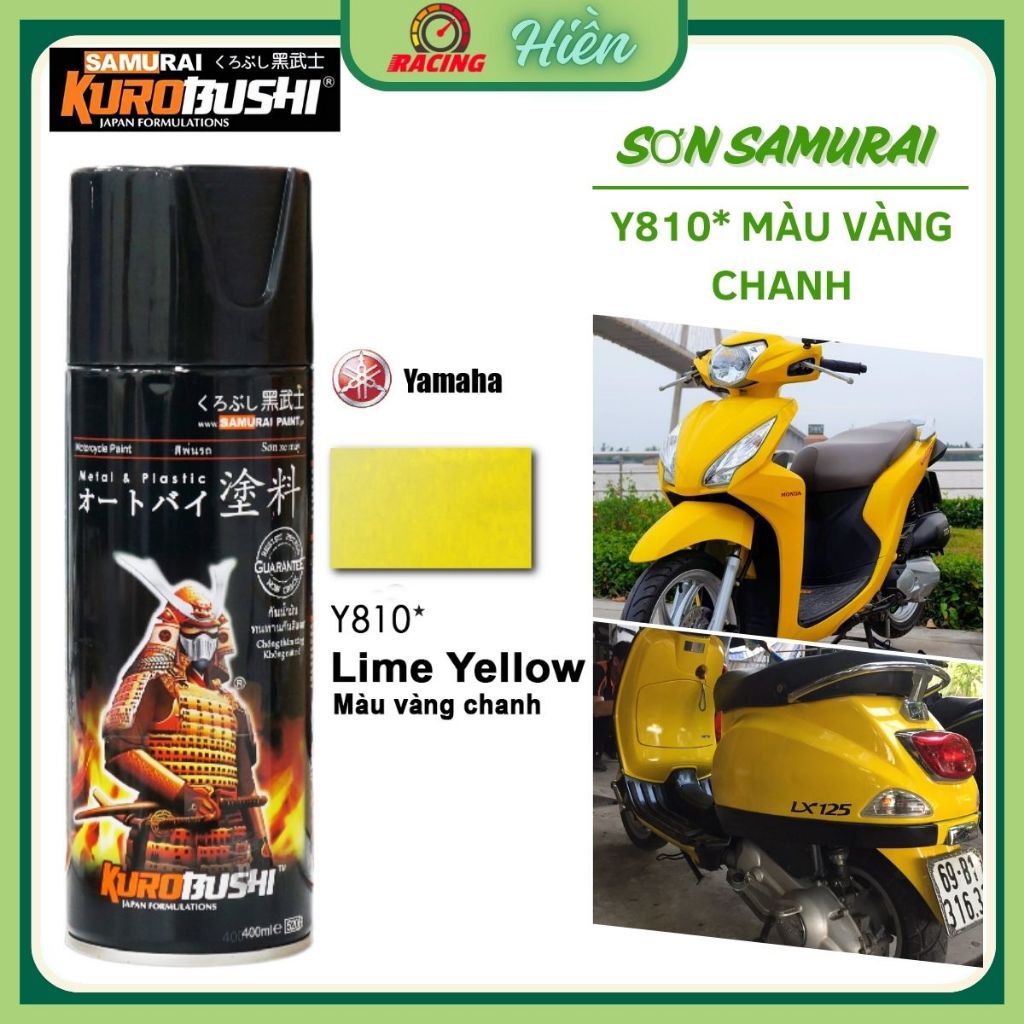 Sơn Xịt Samurai Màu Vàng Chanh - Mã Y810