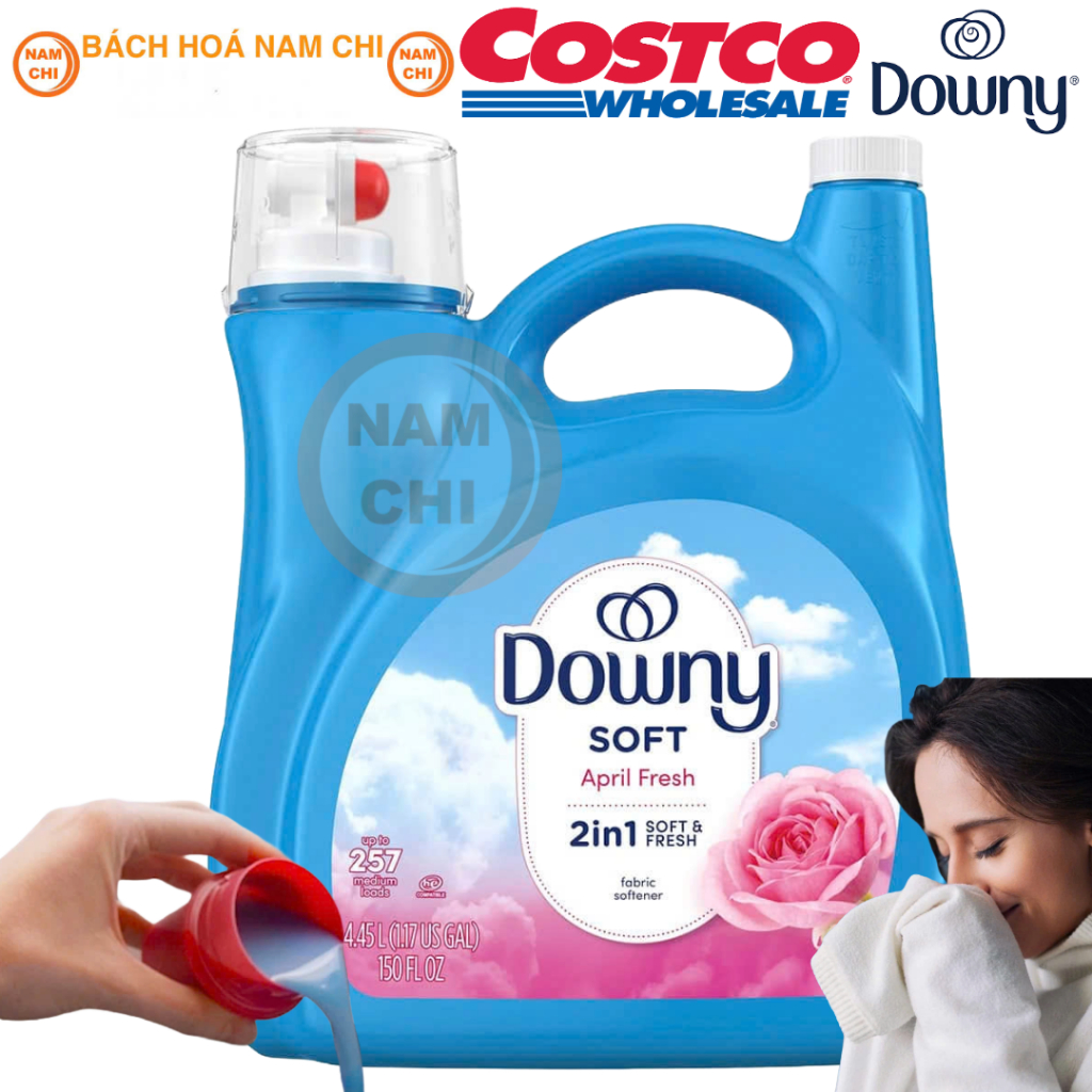 [MẪU MỚI 2025] Nước Xả Vải DOWNY SOFT APRIL FRESH 2in1 Soft & Fresh 4.45L - Hàng Mỹ
