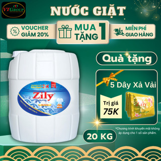  Nước Giặt Zily Can 20Kg - Tặng 5 Dây Xả Vải Zily  10 Gói Dây   