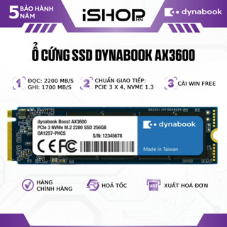  Ổ cứng M2 NVMe PCIe SSD Dynabook Toshiba Boost AX3600 dung lượng 128GB 256GB 512GB 1TB | Bảo hành 60 tháng | Mới 100% 