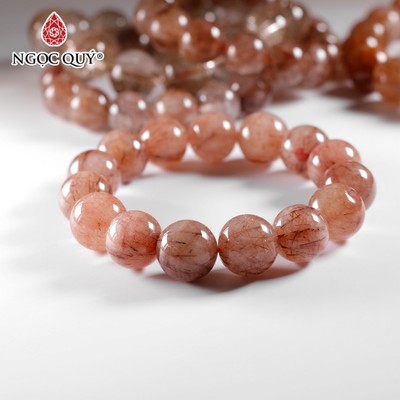 Vòng tay đá thạch anh tóc đỏ - Ngọc Quý