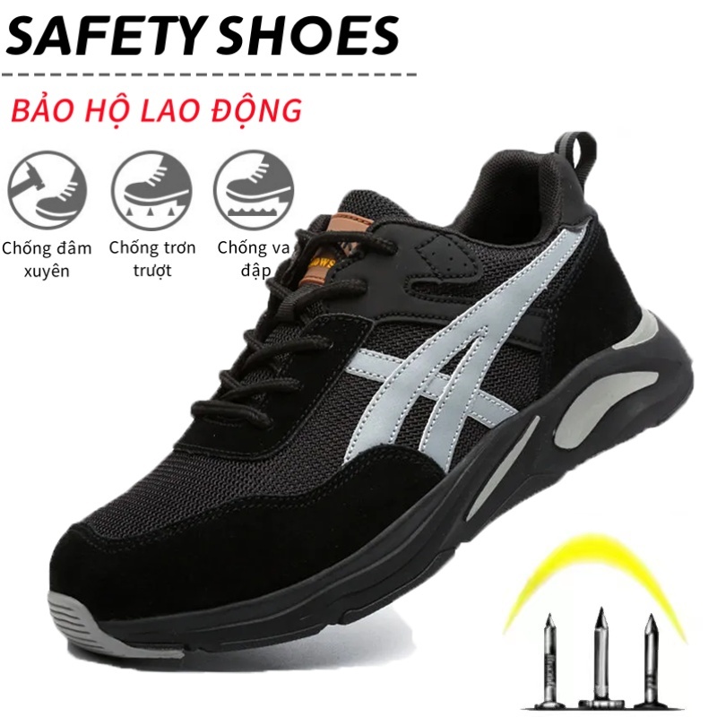 ✨-Phong Cách Thể Thao, Mũi thép chống Va Đập, Đâm Xuyên