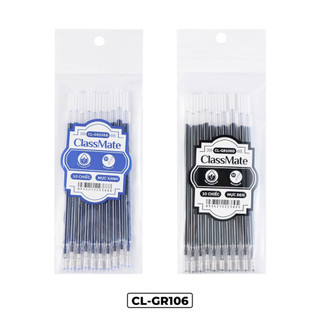  Set 10 Ngòi Bút Gel Nước 0.5mm CLASSMATE Ruột Bút Gel Mực Xanh Đen Nhanh Khô Thay Thế Bút Gel Nắp CL-GR106 