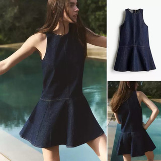 (sẵn) ĐẦM DENIM BÒ DÁNG NGẮN ZARA XUẤT