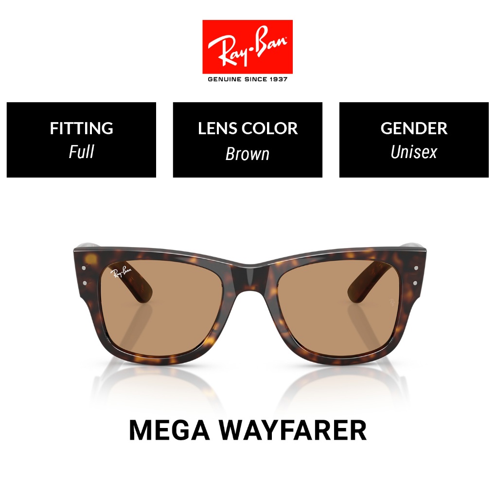 Mắt kính RAY-BAN MEGA WAYFARER RB0840SF 902/53 - Size 52 - Kính mát