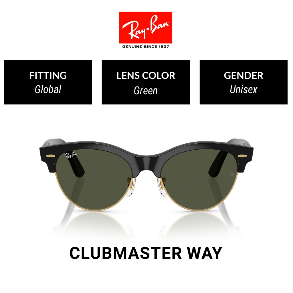 Mắt kính RAY-BAN CLUBMASTER WAY RB2341 901/31 - Size 54 - Kính mát