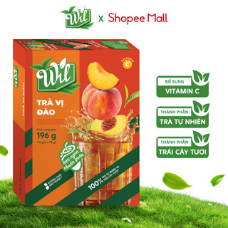  Trà đào Wil bột trà hòa tan trái cây pha chế trà đào cam sả hộp 14 gói 