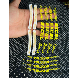 Tem Bộ Uv DTF Mod Niềng Excel Rim Japan Đủ Màu |SGDC - 1 Bộ|