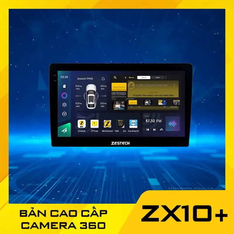 Màn Hình Android Zestech ZX10+ Bản Cao Cấp,Bản Giới Hạn Camera 360 New 2025