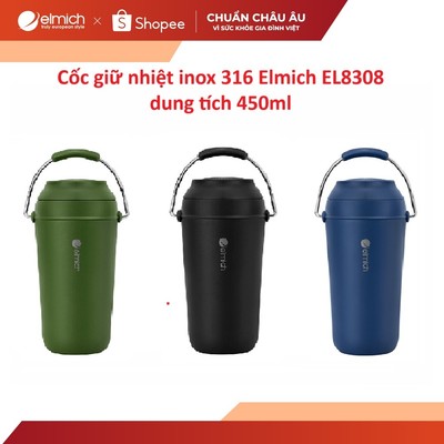 Cốc giữ nhiệt inox 316 Elmich EL8308 dung tích 450ml