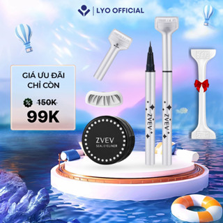 Bút kẻ mi dưới Khuôn kẻ mắt eyeliner 3in1 ZVEV, Con dấu in mi dưới sắc nét - Tặng khuôn in eyeliner