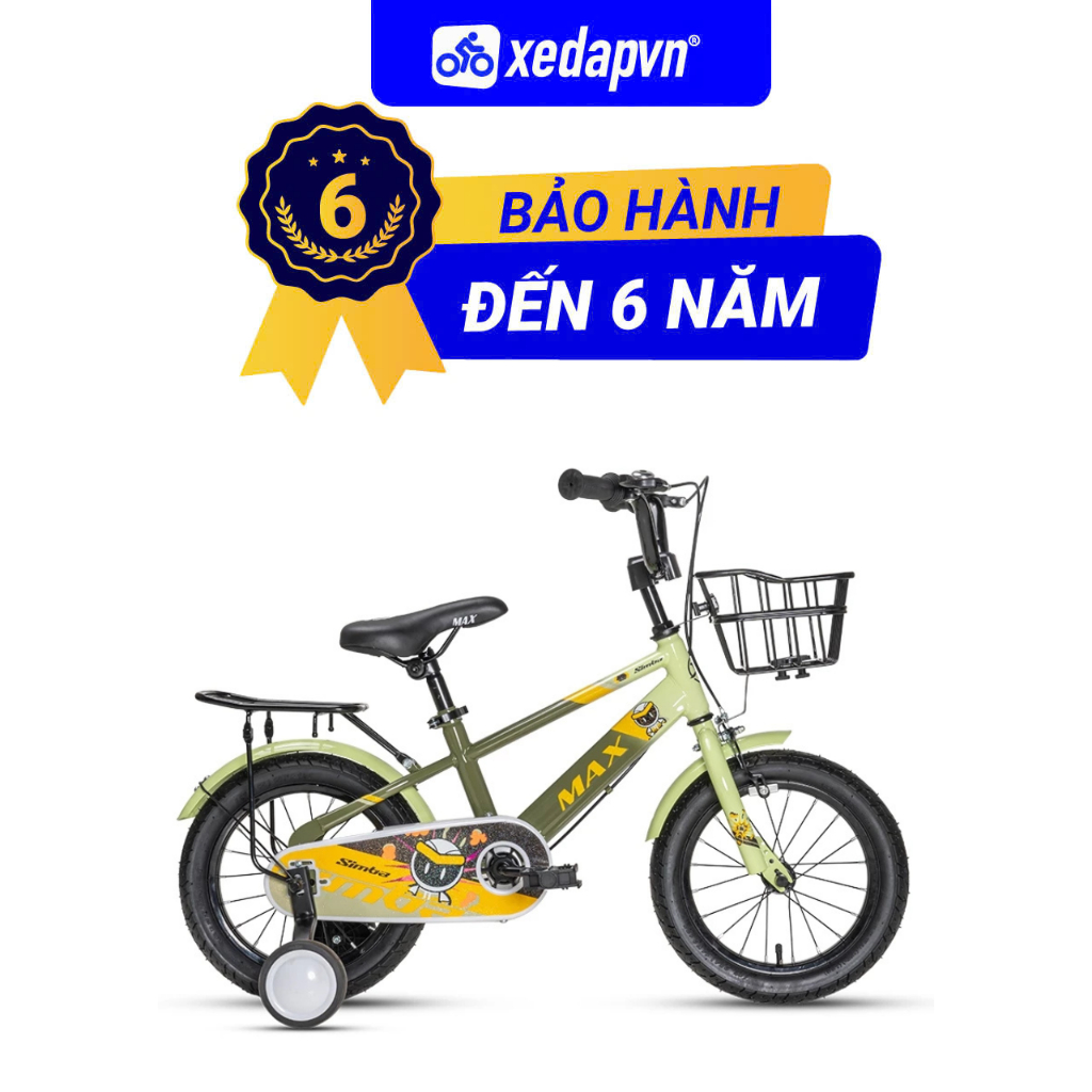 Xe Đạp Trẻ Em YOUTH MAX BIKE SIMBA – Bánh 12"/14", Khung Thép, Cho Bé 2–5 Tuổi, Cao 85–115cm – Bền Bỉ, An Toàn | xedapvn