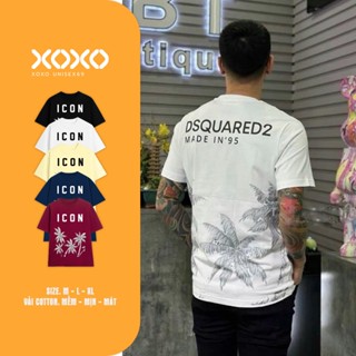 Áo Phông Icon DSQ, Áo Thun Nam Nữ Cây Dừa DSQ Hàng Quảng Châu Cao Cấp Vải Cotton phom Unisex