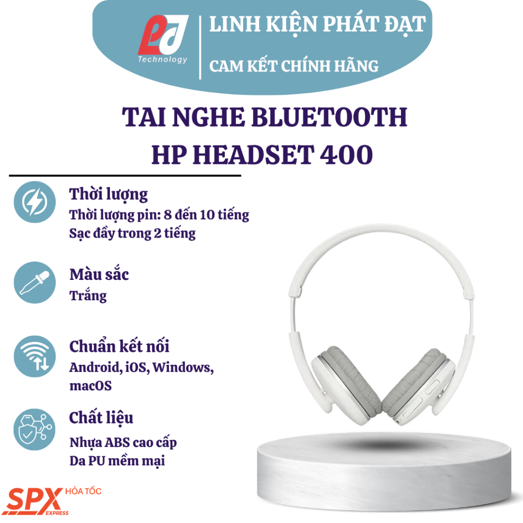Tai nghe Bluetooth HP Headset 400 - Hàng Chính Hãng