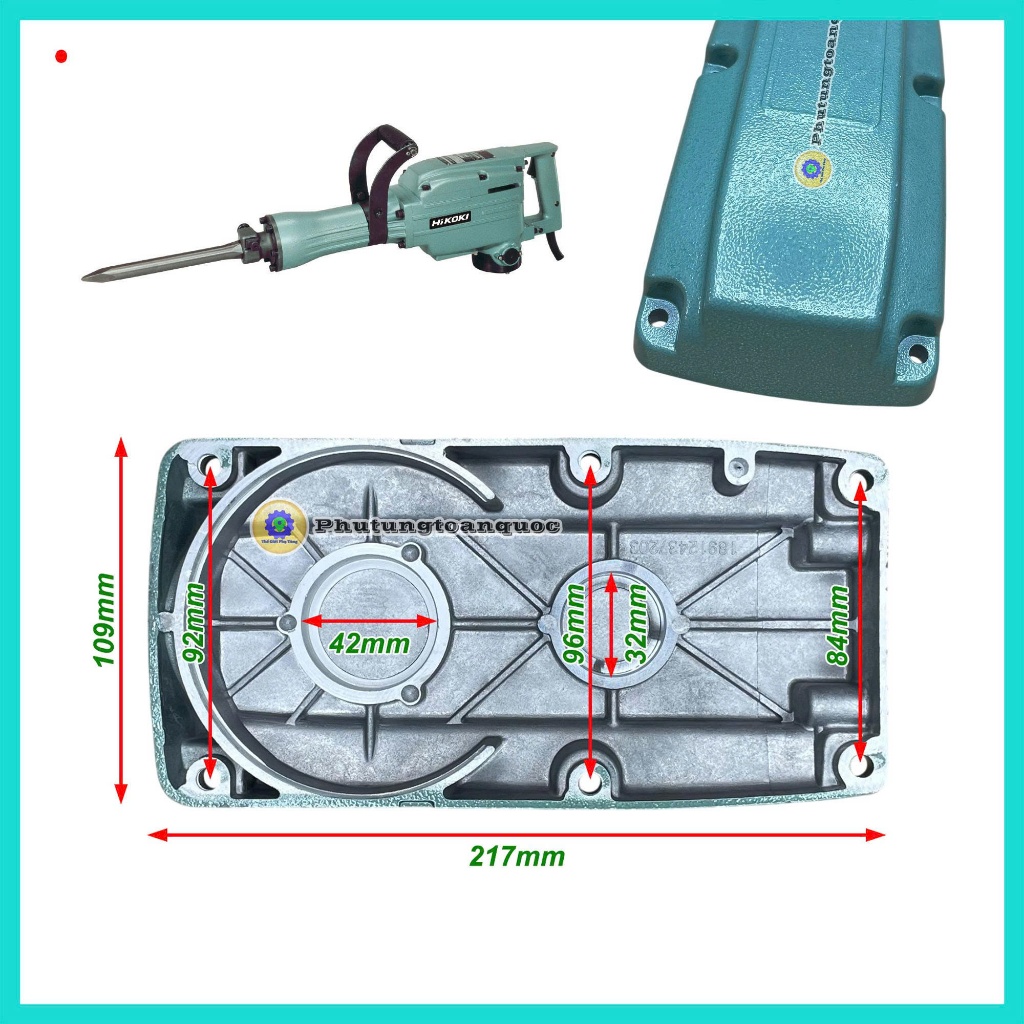 Mặt Phồng Nhôm Máy Khoan Đục 30mm Hitachi PH65A, HiKOKI 65A, YAMASU YMS-65A Các Hãng TQ Khác Có Thế 
