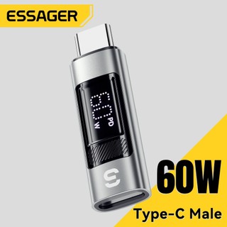 ESSAGER Bộ Chuyển Đổi OTG Màn Hình Số 60W Hiển Thị Công Suất Sạc Thời Gian Thực iP Type-C