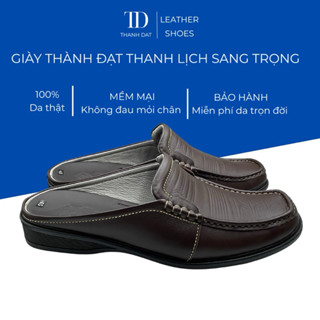 Giày nam, giày sục nam da bò thật  đế may chắc chắn, sản phẩm được bảo hành, THÀNH ĐẠT GIÀY