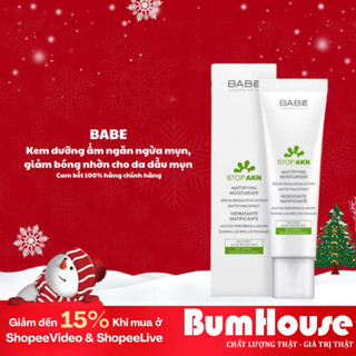  Kem dưỡng ẩm Babe Stop AKN Mattifying Moisturiser hỗ trợ kiềm dầu giảm mụn 50ml 