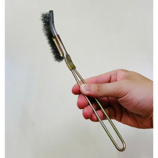 Bàn Chải Cán Sắt Đầu Cong Sợi Thép