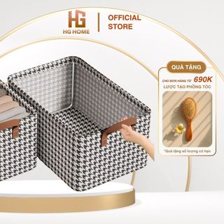 Hộp Đựng Quần Áo Khung Thép Gấp Gọn Thông Minh HGHOME Giỏ Đựng Quần Áo Đồ Lót Sắp Xếp Tủ Đồ Gọn Gàng 