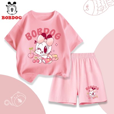Đồ xinh cho bé gái BOBDOG, quần áo cộc mùa hè cotton thoáng mát mới in hình cute cho bé CD-BDG47