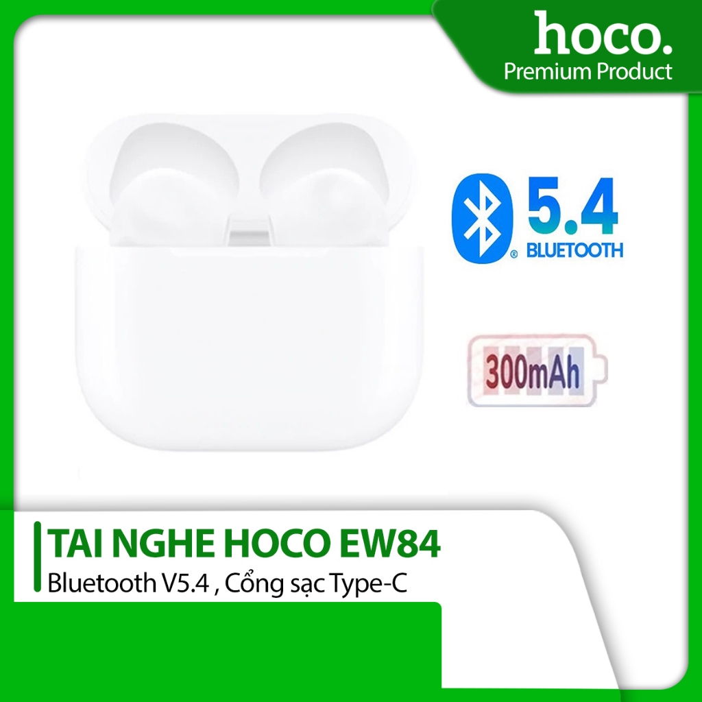 Tai nghe không dây Bluetooth V5.4 Hoco EW84 pin 300mAh âm thanh sắc nét thiết kế thời trang