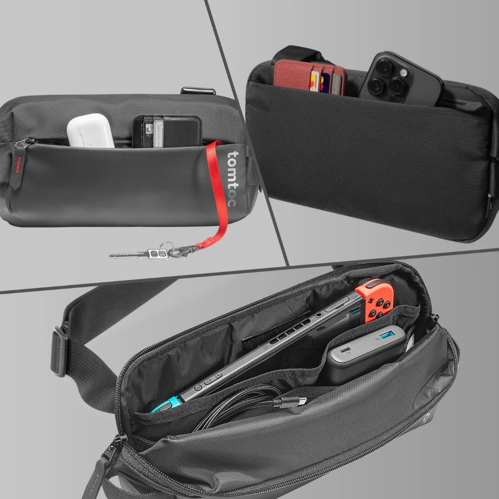 Túi đeo chéo Tomtoc (USA) Lightweight Sling Bag T21 chính hãng, bền bỉ, nhiều ngăn đựng, kháng nước | BigBuy360 - bigbuy360.vn