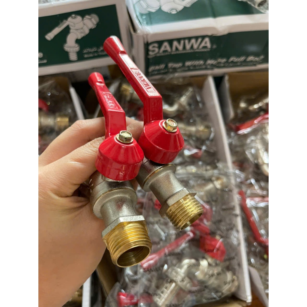 Vòi Đồng xả nước Sanwa - Vòi bằng Đồng Ren 21/Ren 27