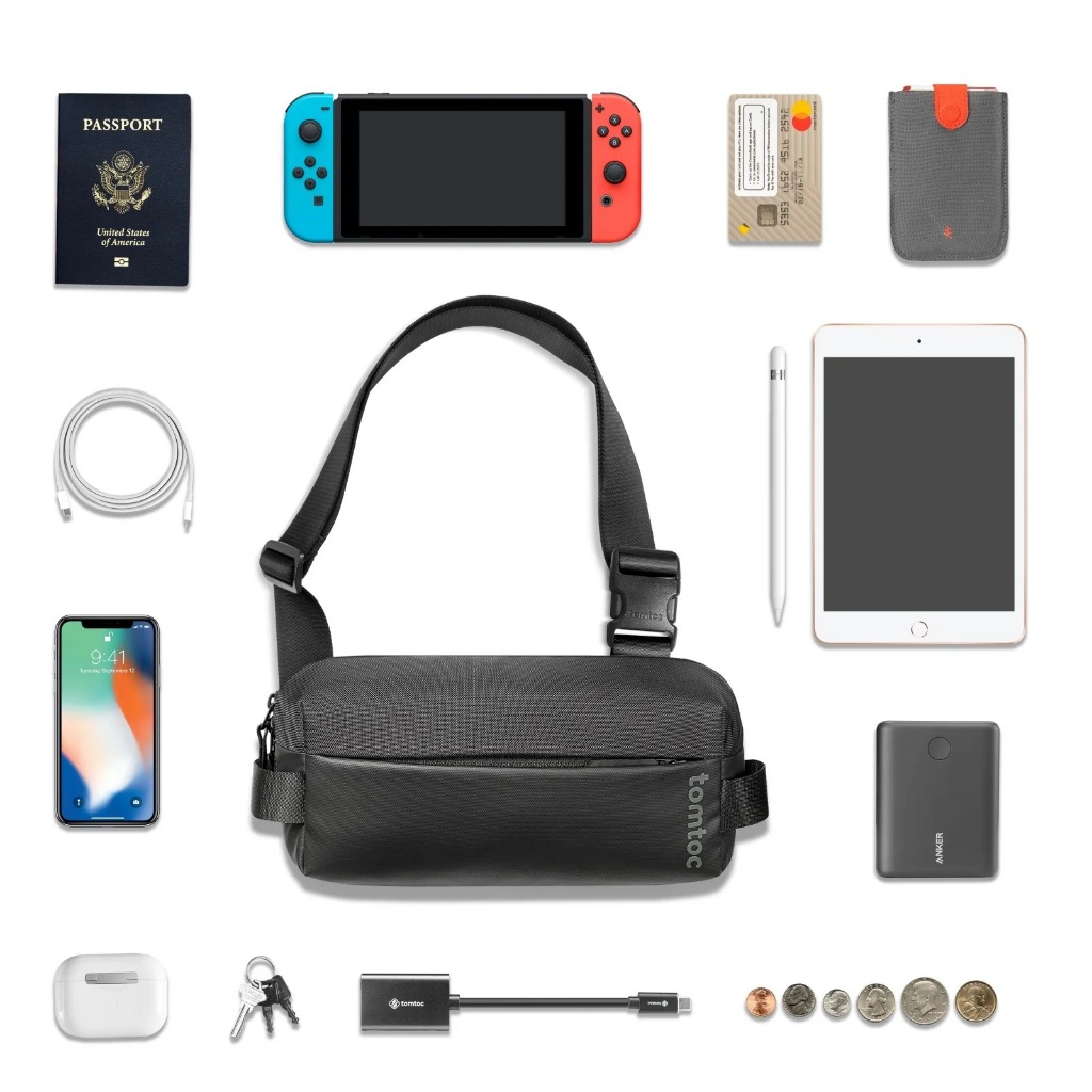 Túi đeo chéo Tomtoc (USA) Lightweight Sling Bag T21 chính hãng, bền bỉ, nhiều ngăn đựng, kháng nước | BigBuy360 - bigbuy360.vn