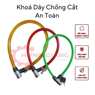 [KÈM 2 CHÌA] Khoá Dây Cáp Chống Trộm, Chống Cắt Xe Máy, Xe Đạp, Nhà Cửa
