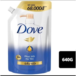  Dầu Gội Dove Phục Hồi Hư Tồn Gói 640g 