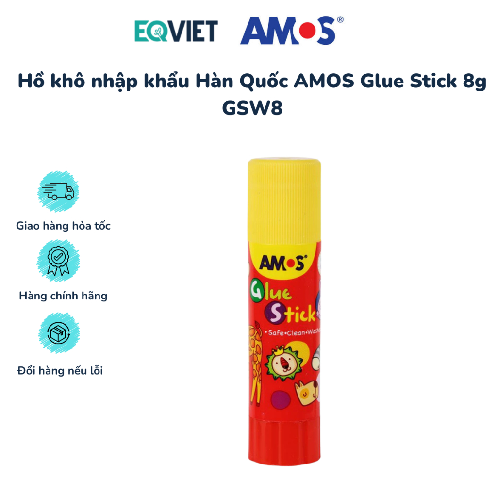 Hồ khô nhập khẩu Hàn Quốc AMOS Glue Stick 8g GSW8