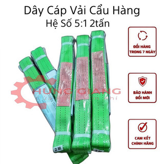Dây cáp vải cẩu hàng, dây đai cẩu 2 tấn bản 50mm chuyên kéo tời hàng hoá