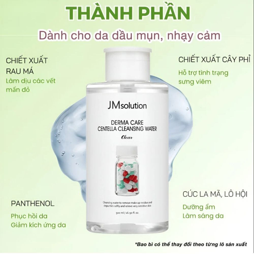 Ảnh 4 của Nước tẩy trang JMsolution Cleansing Water giúp làm sạch da, giảm mụn
