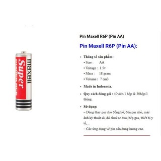 VIÊN PIN MAXEL AA DÙNG CHO REMOTE, ĐỒ CHƠI TRẺ EM,...
