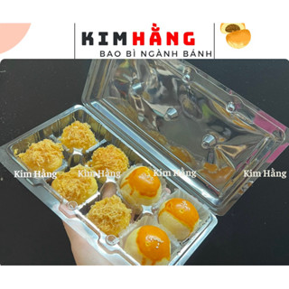  100 hộp H170  hộp 8 ô mini đựng bánh su sing  đựng bánh bao chỉ  đựng bánh mochi ,.... 