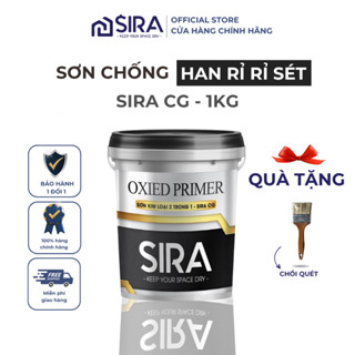   1KG  sơn chống ri Sira - Sơn chống rỉ sét kim loại kháng ăn mòn chống trầy xước dễ thi công... 