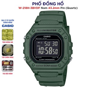 Đồng hồ nam dây nhựa Casio Anh Khuê W-218H-3BVDF Chính hãng
