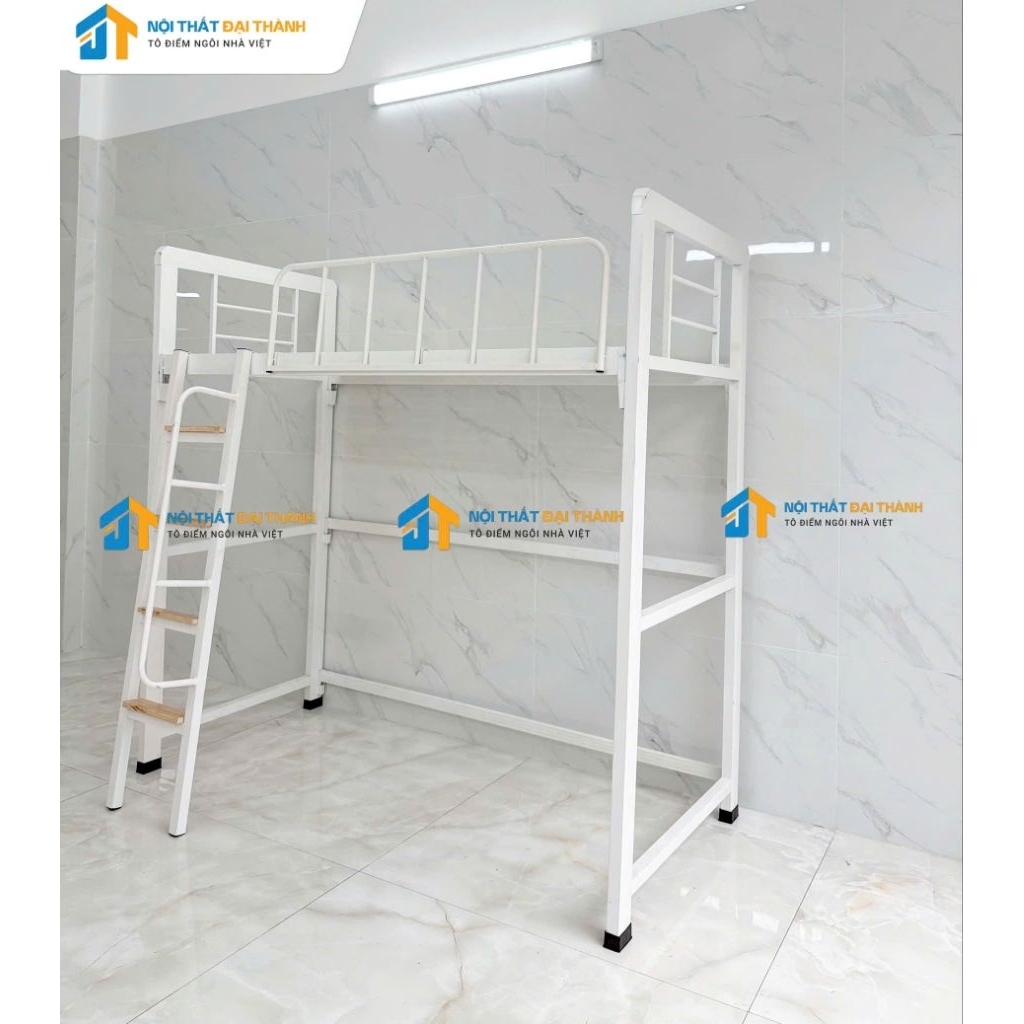 Giường tầng gác 1m6x2m sắt hộp 48, giao và ráp miễn phí HCM, hình chụp thật 100% Nội Thất Đại Thành