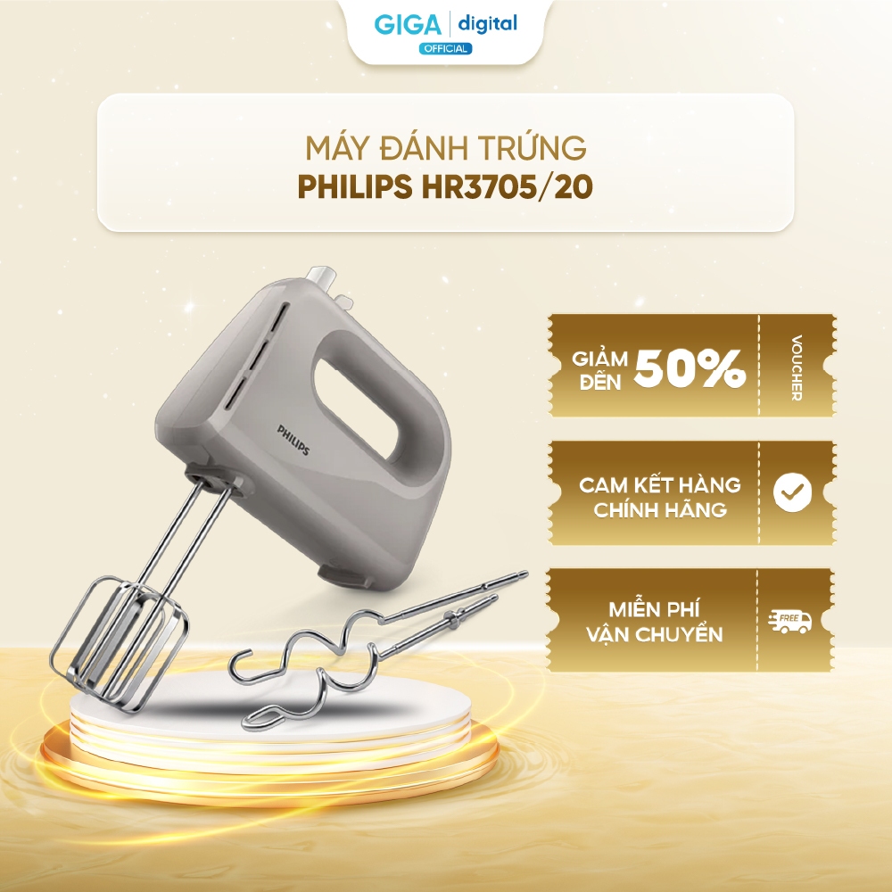 Máy đánh trứng Philips HR3705/20 300W- Đánh trứng/ Đánh kem/ Đánh bột