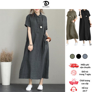 Váy bigsize nữ đến 100kg Tuvada, váy xuông dễ mặc che khuyết điểm, đầm bigsize - VDB165